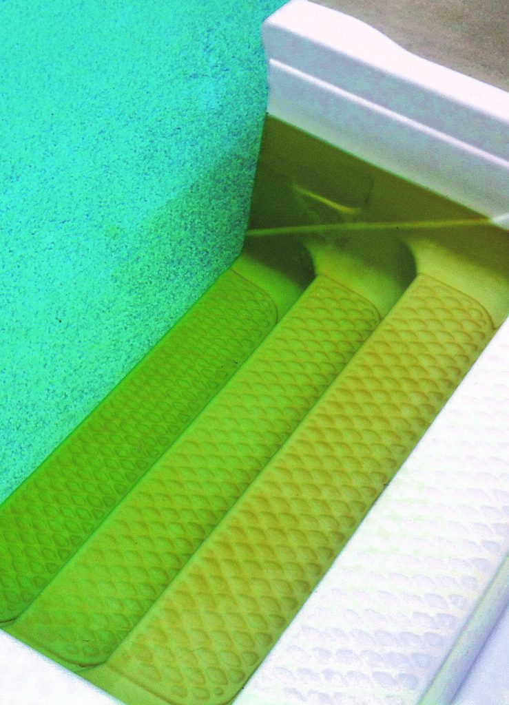Pool Stairs Before Treatment