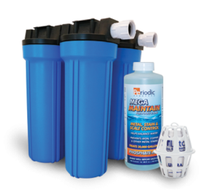 Trifecta Method uses FillFast, Super Start-Up, and CuLator Metal Eliminator to remove metals from source water when filling a pool. Removing metals prevents stains and water discoloration.