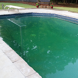 Green Pool Water From Iron And Copper