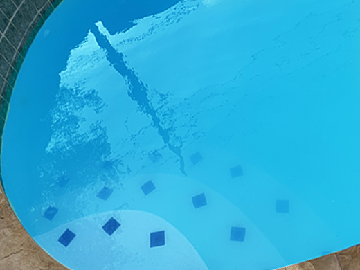 Blue Cloudy Water Solution Before Treatment