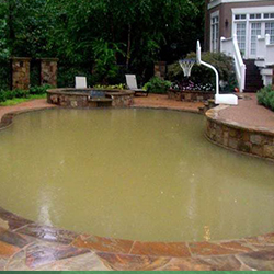 Cloudy Brown Pool Water
